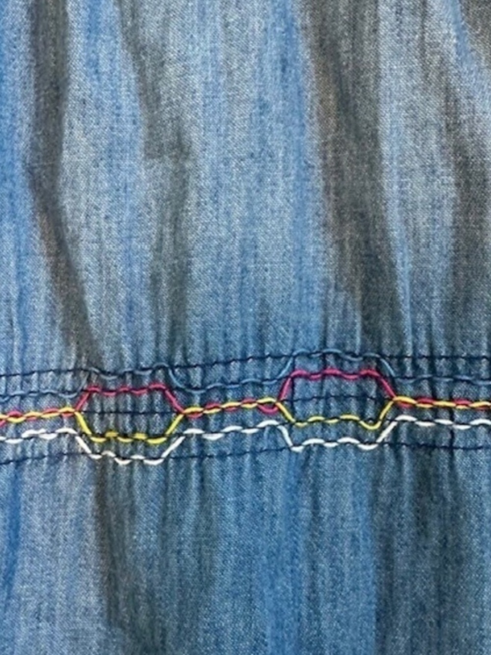 Anthropologie Lapis Tiered Denim Maxi Dress Large - Picture 9 of 14